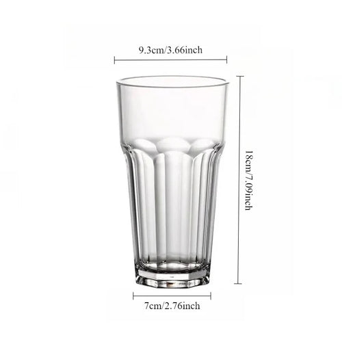 Verres épais transparents style classique pour boissons variées