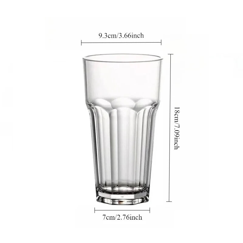 Verres épais transparents style classique pour boissons variées
