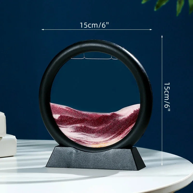 sablier en verre 3d paysage de sable en mouvement décoration artistique - vue 29 sur 54