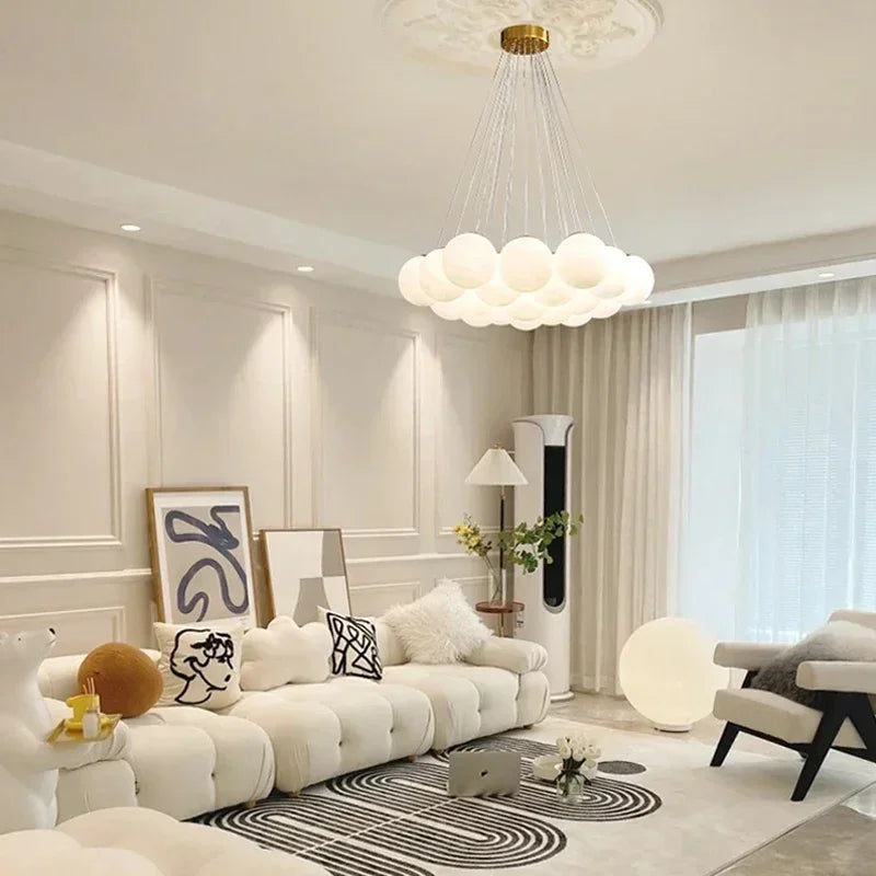 suspension en verre boule design moderne pour décoration intérieure - vue 5 sur 9