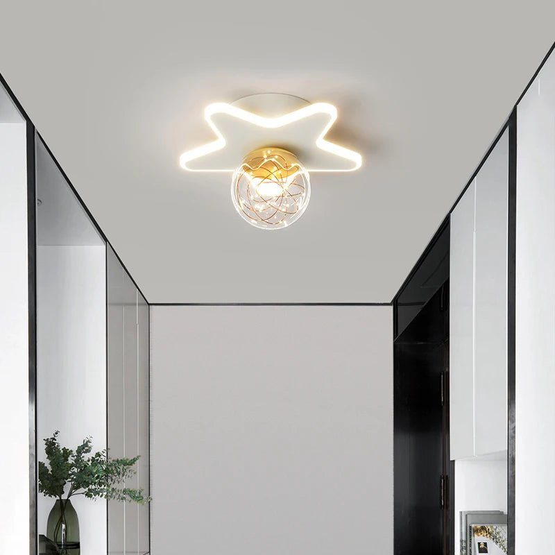 Plafonnier d'intérieur LED étoile et lune - vue 4 sur 8