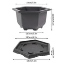 pots de fleurs rectangulaires imitation argile pour jardin extérieur