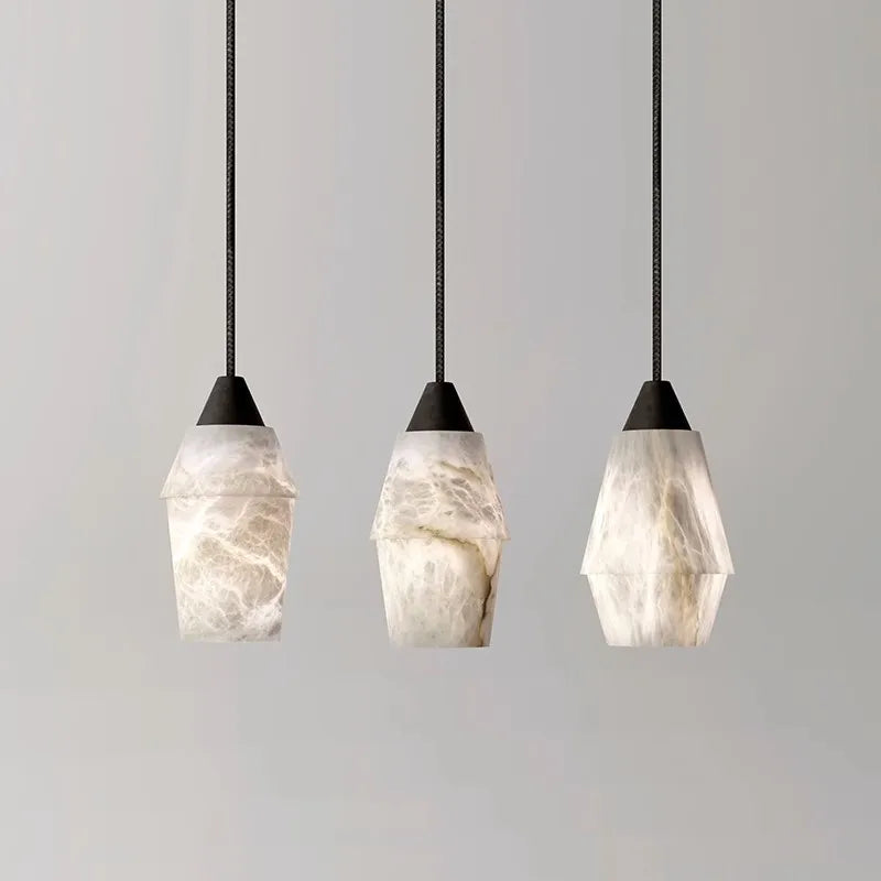 Suspension  Rétro Vintage Marbre Collection LED Lustre Éclairage Pour Salle à manger