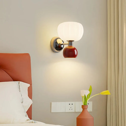 applique murale lampe citrouille pour enfants haut et bas - vue 4 sur 8