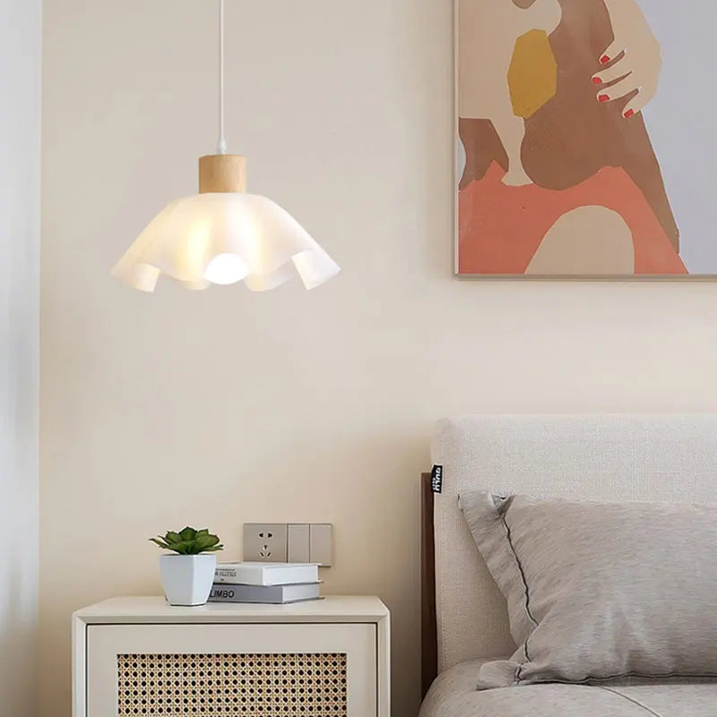 lustre suspendu en bois pour une décoration moderne - vue 5 sur 9