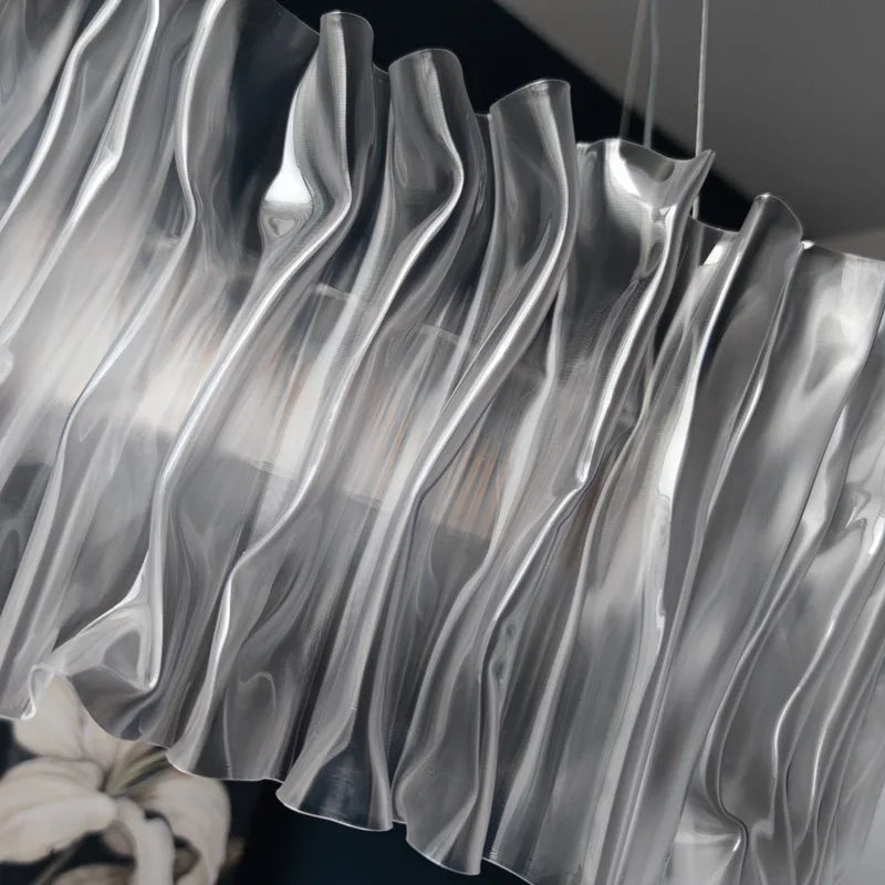 lustre acrylique pétale design italien nordique moderne éclairage art - vue 5 sur 5