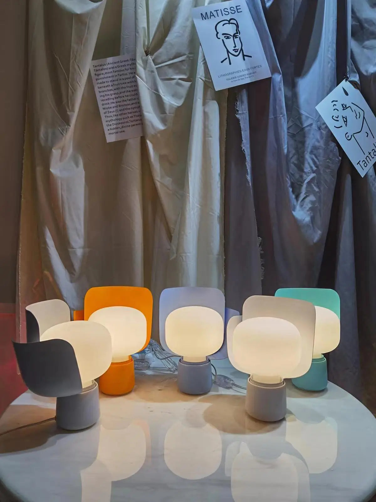 Lampe à poser LED en métal coloré krollet - vue 9 sur 14