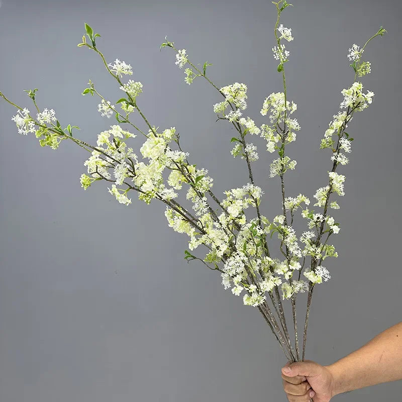 décoration de table en fleurs artificielles et saule neige - vue 3 sur 10
