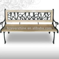 chaises de jardin en fonte et bois vintage pour extérieur