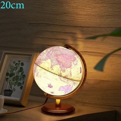 lampe de bureau led avec globe terrestre rotatif décoratif