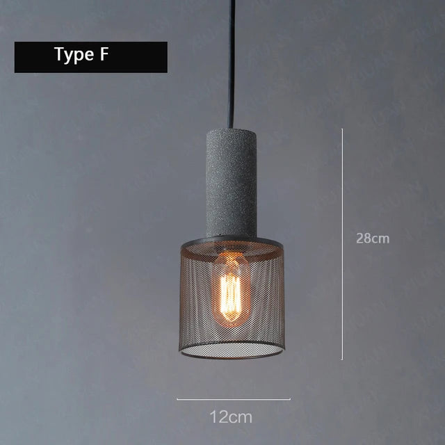 Loft Suspension lampes fer forgé led Vintage Salle à manger - vue 12 sur 12