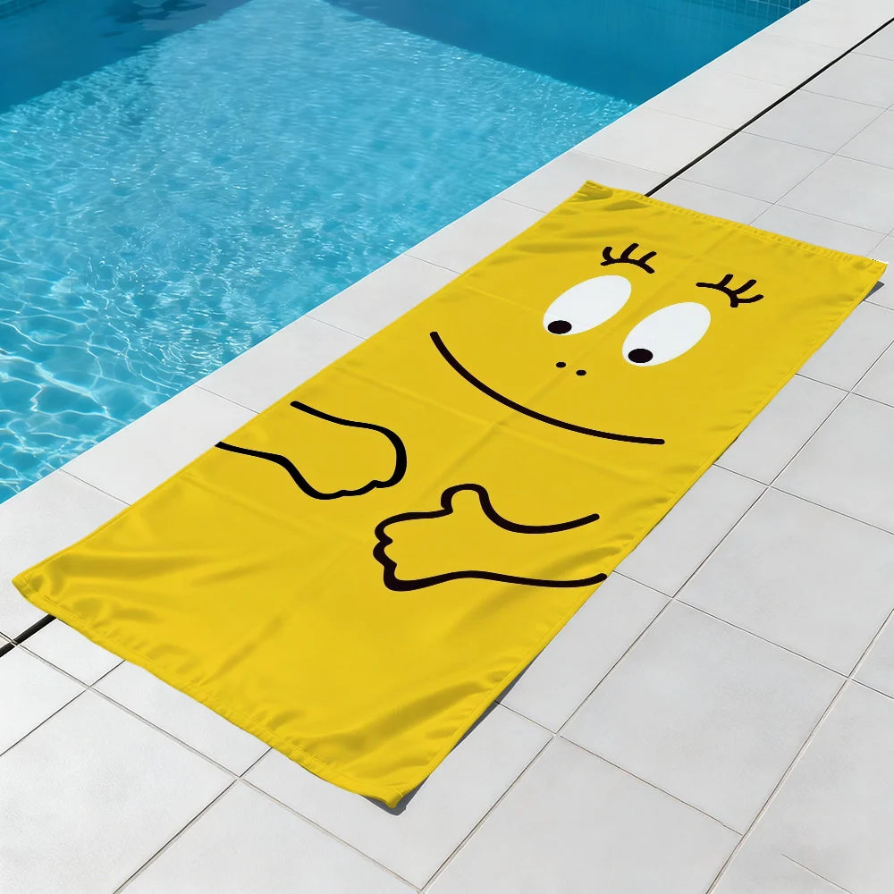 serviette de plage barbapapa motif cartoon sechage rapide - vue 6 sur 7