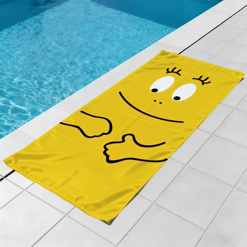 Serviette de plage barbapapa dessin animé séchage rapide - vue 7 sur 7
