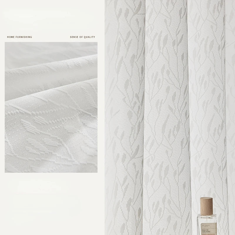 Voilage rideau léger style japonais pour salon chambre