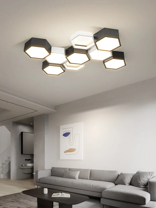 plafonnier triangle ultra mince moderne design élégant pour intérieur - vue 5 sur 13