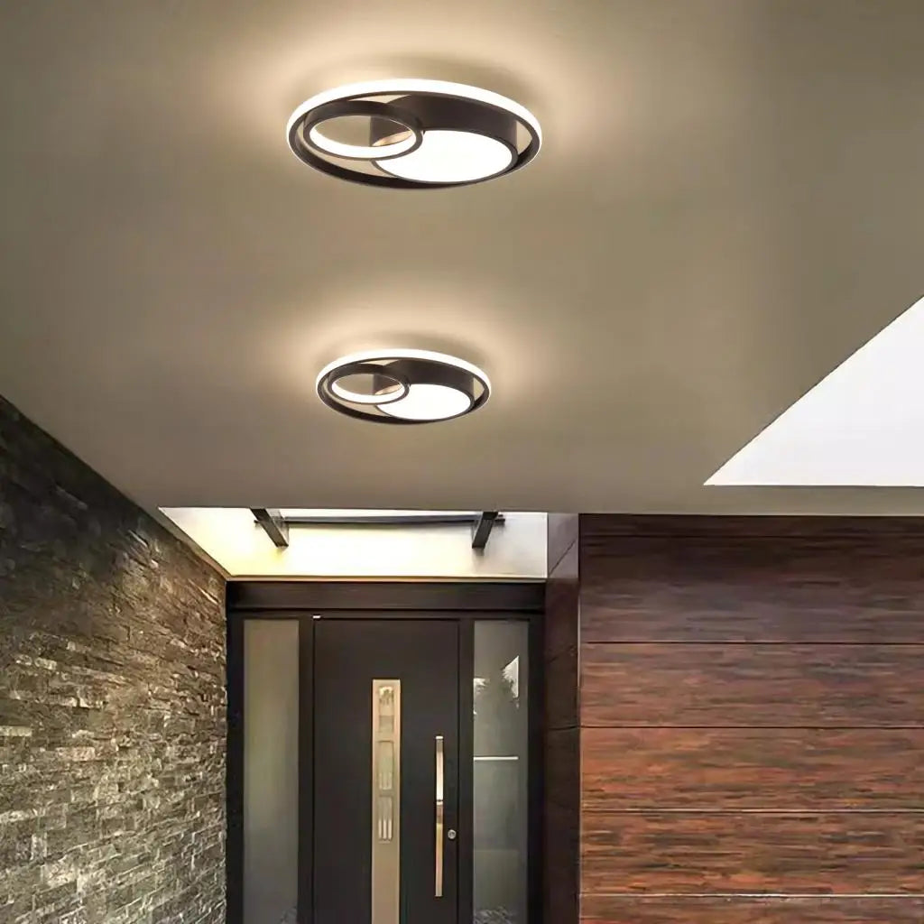 plafonnier led moderne 3 couleurs pour intérieur maison - vue 5 sur 8