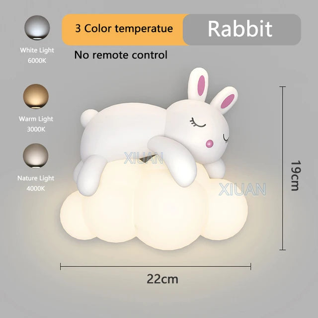 applique murale ours polaire et lapin pour chambre d'enfants - vue 10 sur 10