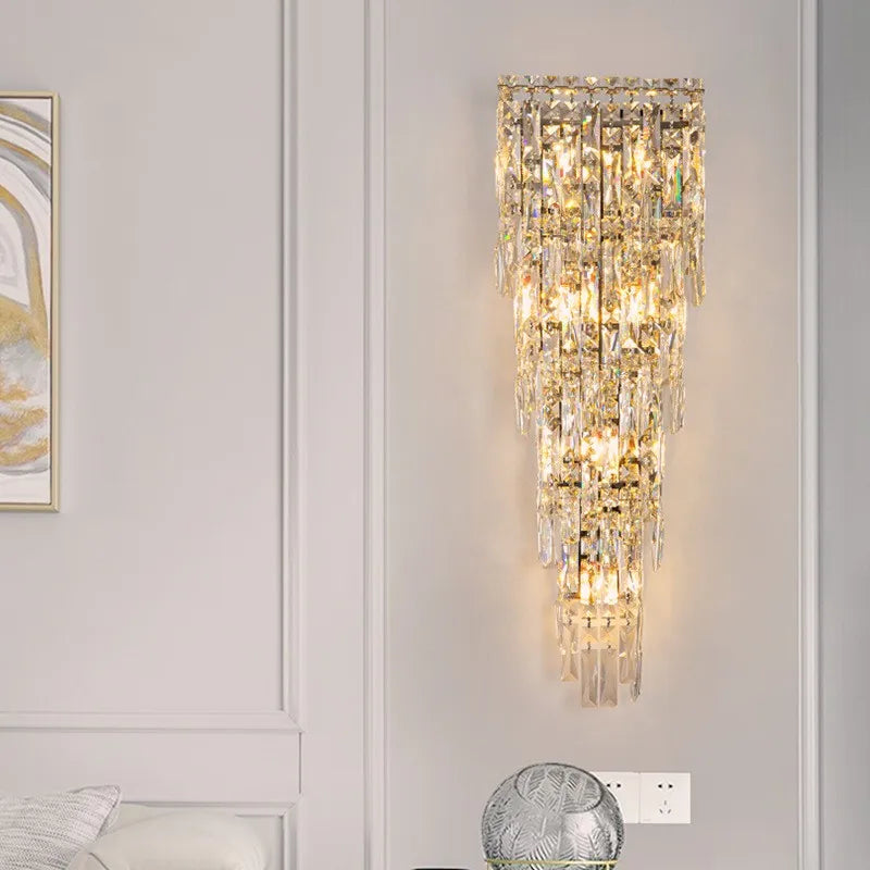 applique murale moderne en cristal pour éclairage intérieur - vue 4 sur 12