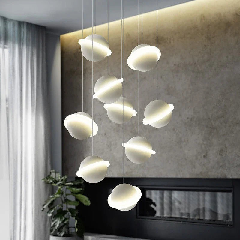 suspension moderne créative en bois pour décoration intérieure - vue 3 sur 11
