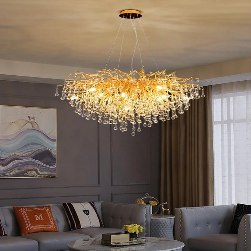 lustre en cristal led de luxe moderne simple intérieur - vue 7 sur 18