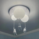 lustre moderne ours panda led pour enfants