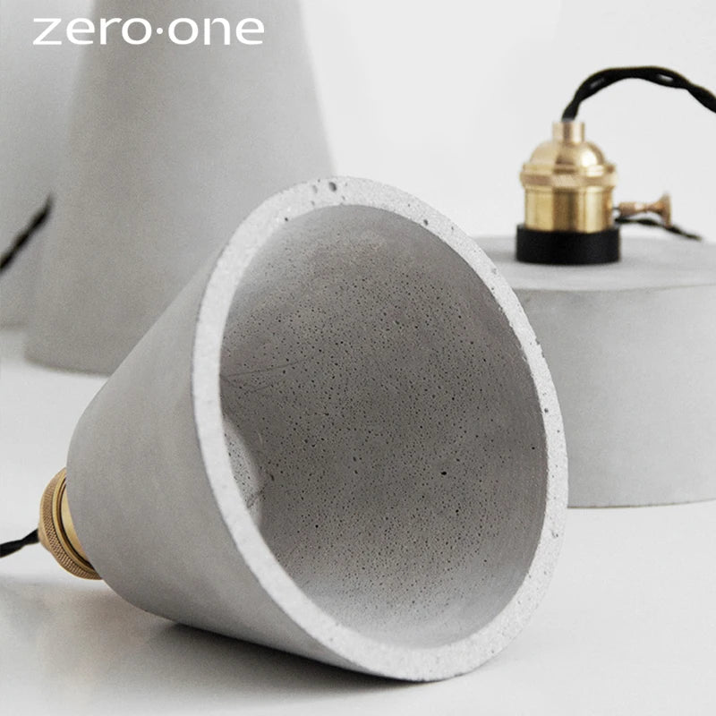 Luminaires suspendus LED en ciment nordique