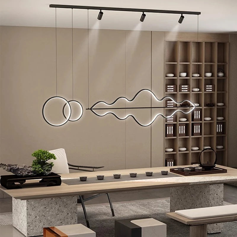 Lustre LED design moderne luminaire décoratif d'intérieur - vue 3 sur 8