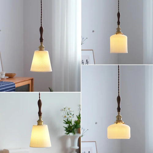 suspension led en céramique japonaise pour cuisine restaurant