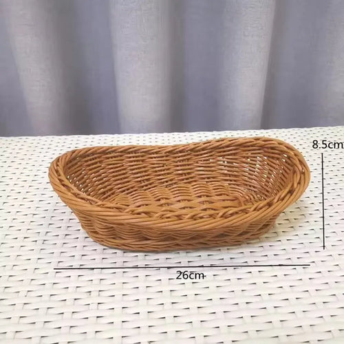 panier à pain en rotin fait main pour rangement alimentaire - vue 9 sur 11