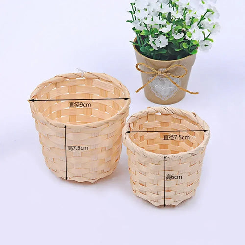 panier de rangement en bambou pour organiser vos articles divers - vue 7 sur 7