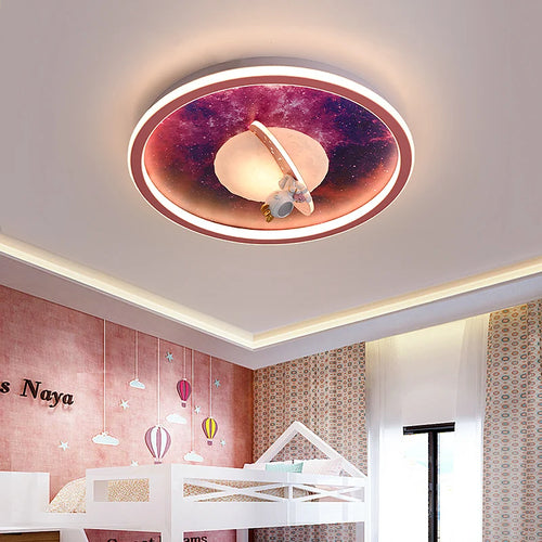 plafonnier led moderne pour chambre d'enfant astronaute décoratif - vue 5 sur 8