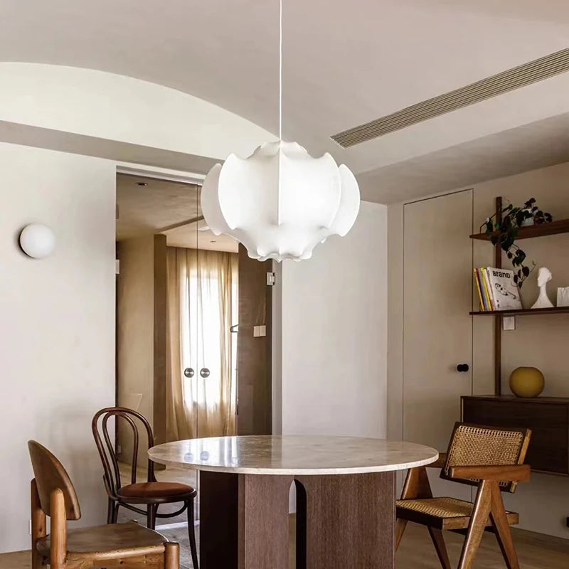 plafonnier wabi sabi en soie japonaise pour décoration intérieure moderne - vue 5 sur 9