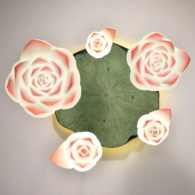 suspension lotus en verre pour décoration d intérieur - vue 3 sur 18