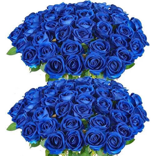 lot de 50 roses artificielles en soie pour décoration et événements festifs - vue 12 sur 24