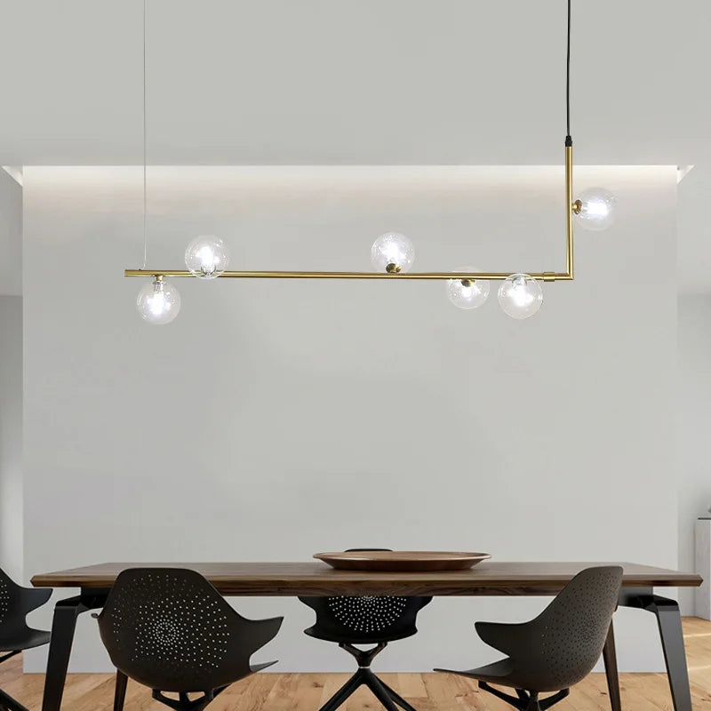 lustre linéaire moderne pour décoration intérieure et table - vue 6 sur 10