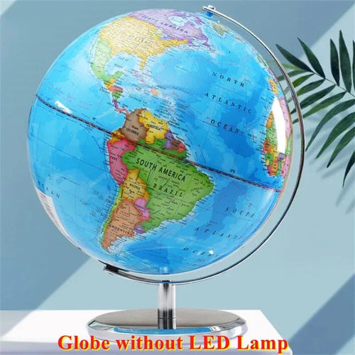 globe rotatif lumineux en anglais pour bureau et enseignement - vue 8 sur 7