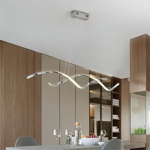 lustre de luxe moderne créatif design minimaliste épuré pour bar - vue 4 sur 10