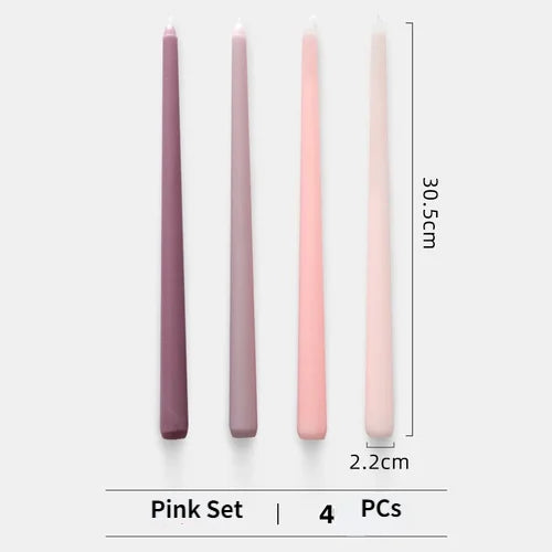 lot de 4 bougies coniques non parfumées pour décoration festive - vue 12 sur 22