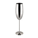 Verre champagne acier inoxydable texturé style tulipe festif