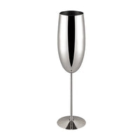 Verre champagne acier inoxydable texturé style tulipe festif
