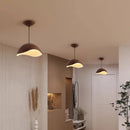 Lustre fer grain bois nordique LED salle manger bureau chevet