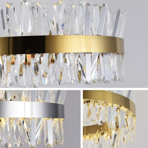 lustre en cristal nordique lumineux pour décoration moderne - vue 7 sur 15