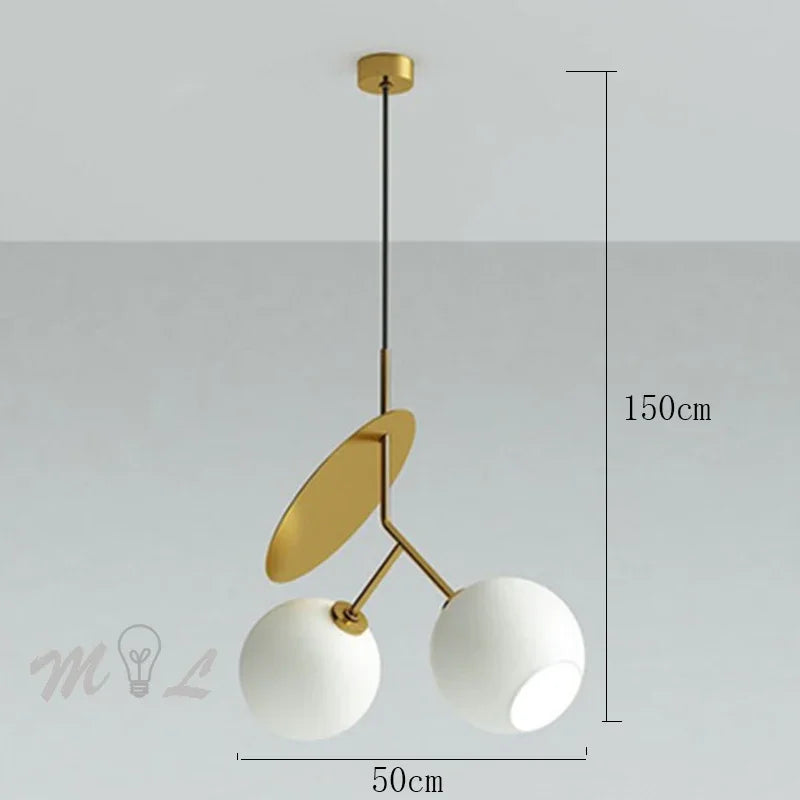 suspension moderne en verre pour décoration intérieure créative - vue 6 sur 12