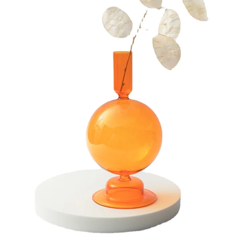 bougeoir conique en verre pour décoration intérieure festive - vue 12 sur 17