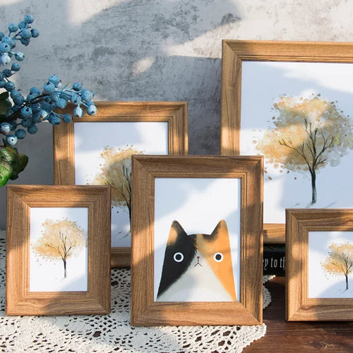 cadre photo rétro en plastique pour décoration murale et de table - vue 4 sur 20