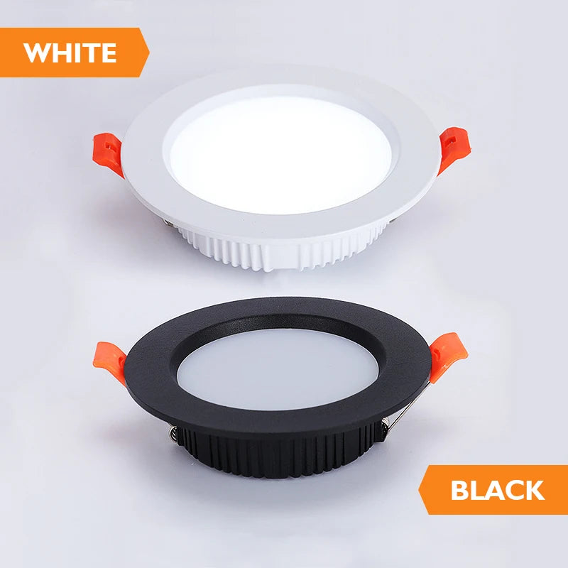 6 pièces LED Downlight 5W 7W 9W 12W 15W 18W plafonnier encastré lampe blanc chaud/froid AC220V-240V