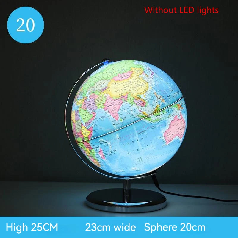 globe terrestre lumineux éducatif carte du monde décoratif - vue 9 sur 10