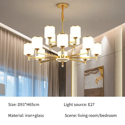 lustre nordique 15 têtes design moderne luxe pour intérieur lumineux - vue 15 sur 16