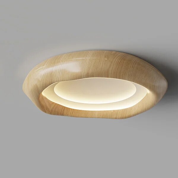 Plafonnier créatif en bois de noyer