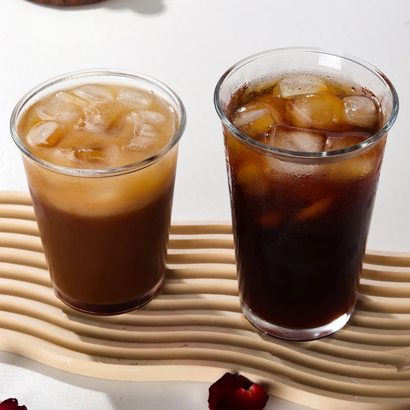 Tasses verre transparent style old fashioned café luxe - vue 5 sur 7